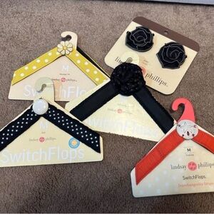 lindsay phillips SwitchFlops Interchangeable Straps - Black, Yellow, Red, White